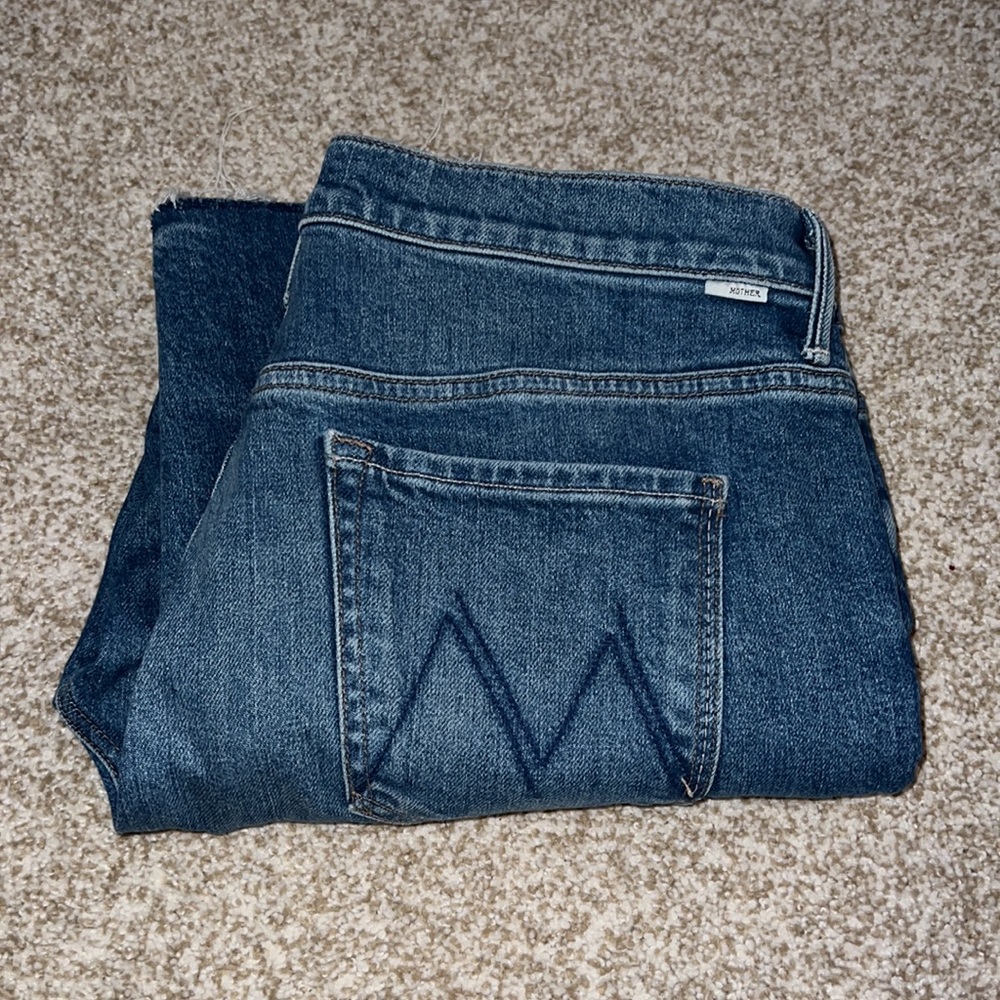 Mother size 32 the stunner ankle fray color crate digger
